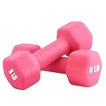 Portzon Weights Dumbbells 10 Colors Options Compatible with Set of 2 Neoprene Dumbbells Set,1-15 LB, Anti-Slip, Anti-roll, Hex Shape