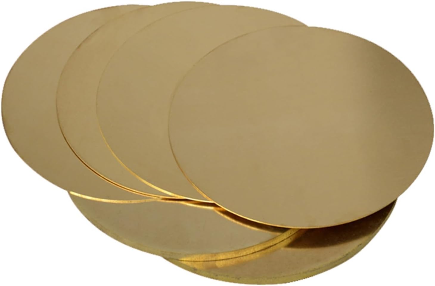 Metal Baseboard Brass Plate Circle Brass Disc Round Plate Sheet Diameter 50mm 100mm 150mm 200mm Copper Alloy Sheet Plate raw Materials (Size : 0.8x100mm 12pcs)