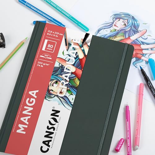 Canson Graduate Manga Paper, Hard Cover Art Journal, 8.5x11 inches, 40 Sheets — Artist Paper for Illustration, Character Studies, Comics by Canson - Image 2