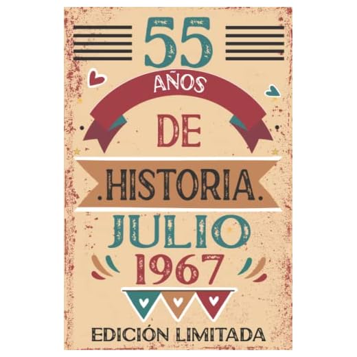55 Años De Historia Julio 1967: 55 años. Libro de visitas, cuaderno, 110 páginas de felicitaciones, idea de regalo, regalo Para la esposa, novia, mujer, La madre