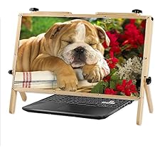 Laptop Screen Magnifier 2025, 22" 3X Reading Magnifier, Stand, Compatible With 14-18" Laptops