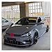 Gloss Black RevoZport Style Front Bumper Aero Kit Canard Wings compatible for Volkswagen Golf 6 7 7.5 GTI GTD R R-Line 2009-2020(7R CARBON)
