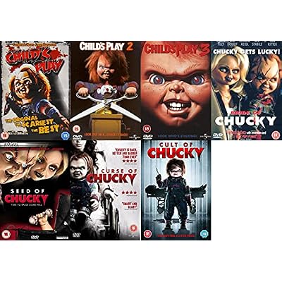 Child's Play Chucky 7 Movies Collection DVD - Child's Play, Child's play 2, Child's Play 3, Bride of Chucky, Seed of chucky, Curse of Chucky, Cult of Chucky DVD