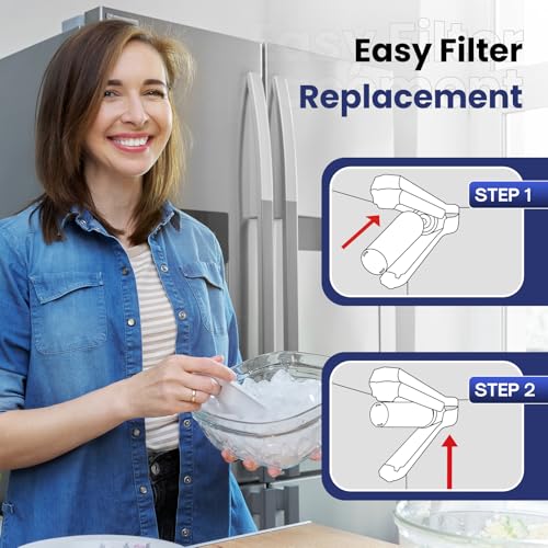 Image of ADQ36006101 Refrigerator Water Filter Replacement for LG LT700P, Kenmore Elite 9690, ADQ36006102, 469690, ADQ36006101-S, RWF1200A, LFXS30766S, WSL-3, FML-3 and LT120F Air Filter, 2 Combo
