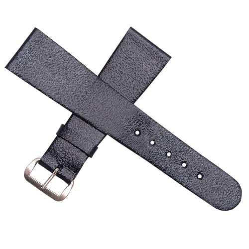 Dcasmo group Bracelet de Montre en Cuir Véritable Bleu Marine 21 mm pour Homme New Old Stock 1970 - Bracelet Vintage Original - Bande d'Horlogerie Traditionnelle Ancienne
