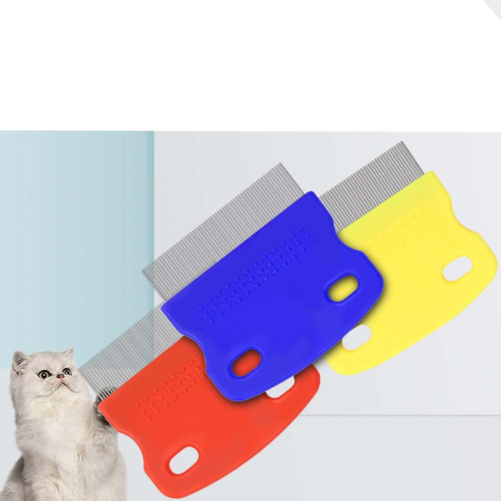 Hundebürste, Haustier-Verlustkamm, Flohkamm, Flohentfernung, Fellpflegekamm für langes Haar, Hunde, Katzen, Haustiere, Blau, modisches Design