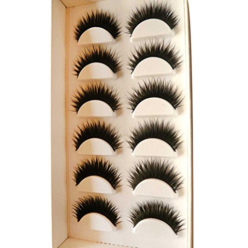 Laimeng,New 5 Pairs Long Thick Soft Handmade Fake False Eye Lash Makeup Extensions