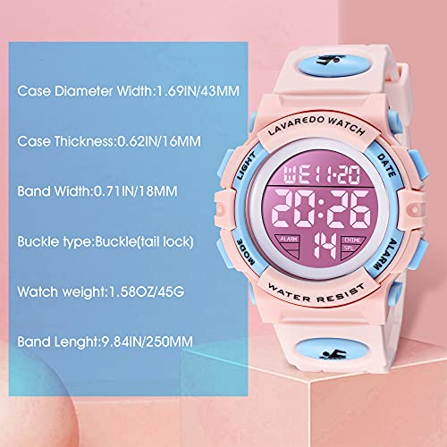Image of Kids Watch,Boys Watch for 3-15 Year Old Boys,Digital Sport Outdoor Multifunctional Chronograph LED 50 M Waterproof Alarm Calendar Analog Watch for Children with Silicone Band,Kids Gift
