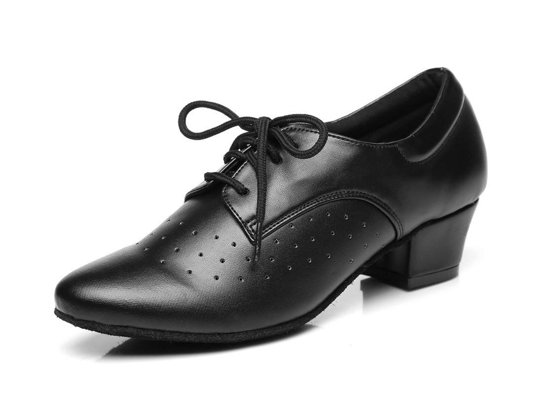 Miyoopark Ladies Lace-up Breathable Block Low Heel Ballroom Dance Shoes L291 UK