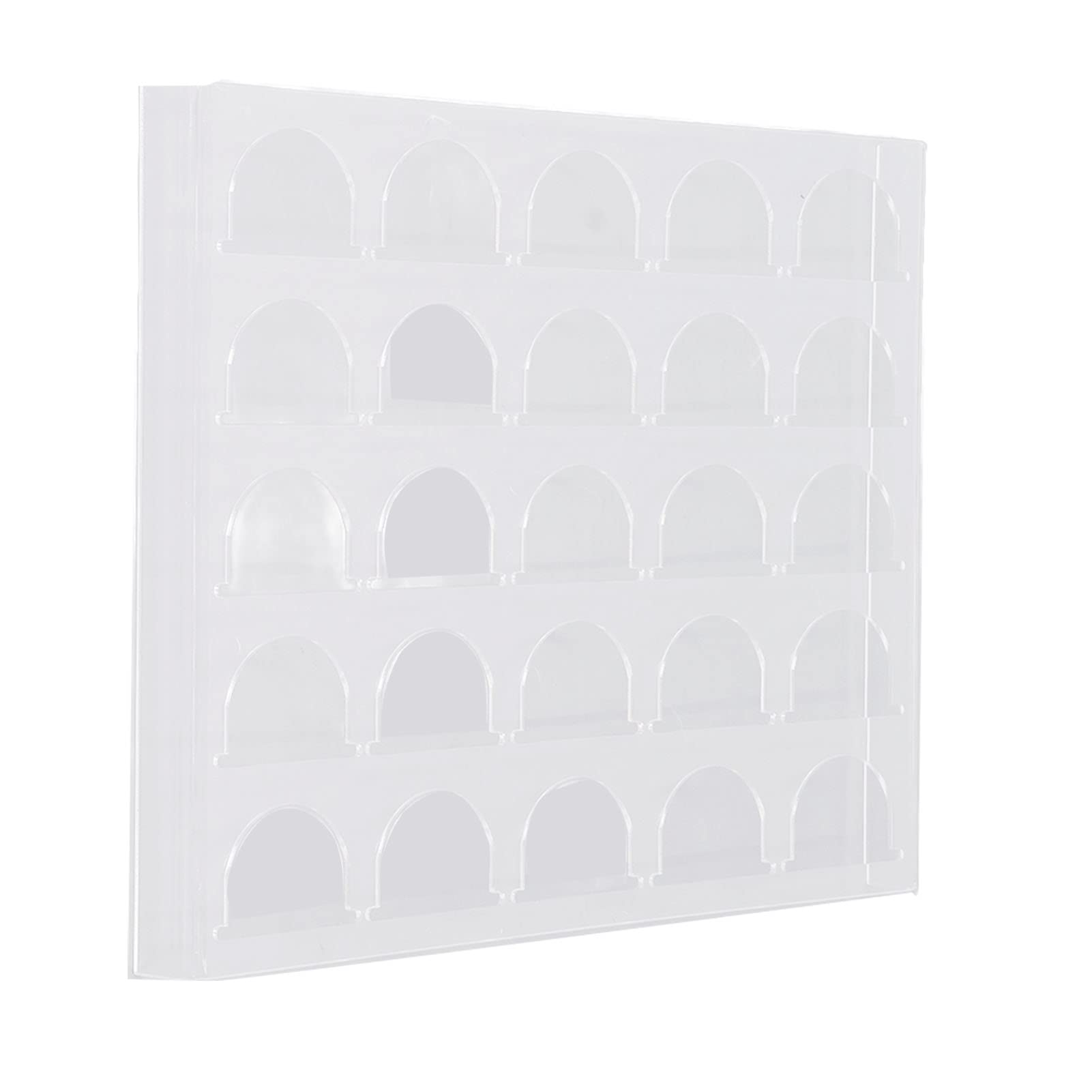 Soporte transparente para cápsulas de café con diseño de ahorro de espacio para 25 cápsulas, base resistente a los arañazos, dispensador de cápsulas de café de plástico.