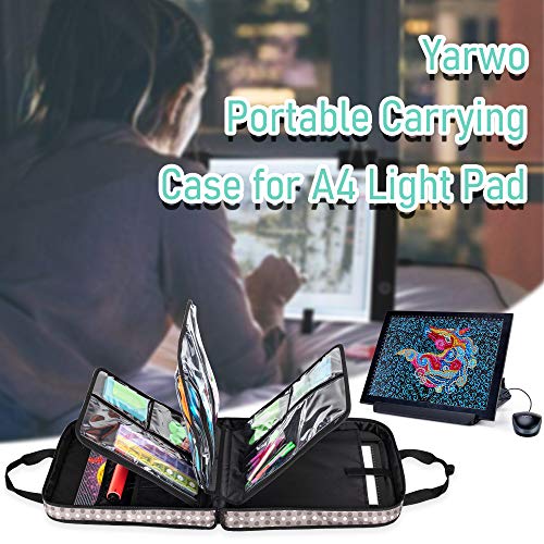 Yarwo Carrying Case For Diamond Painting A4 Light Pad, Diamond Painting Storage Bag For Led Light Box And Diamond Art Tools, Dots (Bag Only) #TOP6