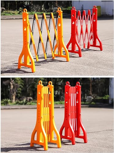 Clôture de barricade rétractable flexible rouge à haute visibilité et stable - 3