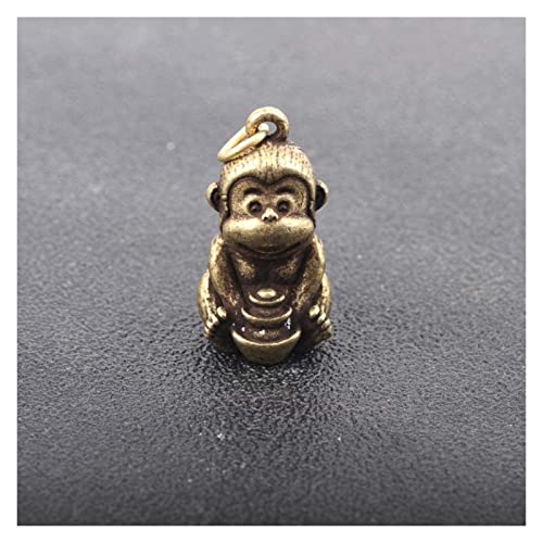 Figurine de singe en laiton poli pour une décoration de table raffinée et élégante