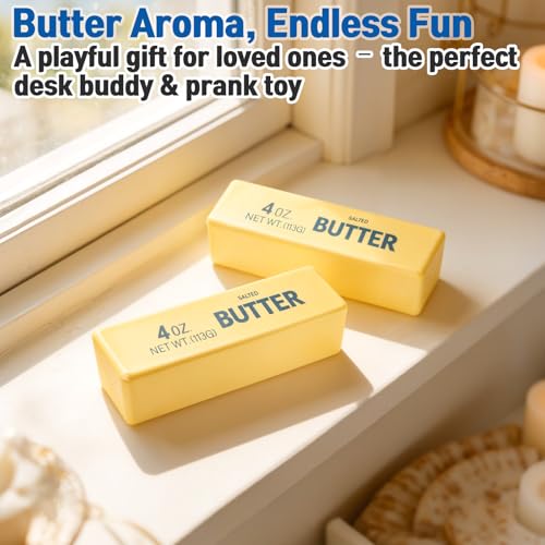 Butter Squishy Toy - Soft & Squeezeable Squishy Fidget Toys, Slow Rising Squishy Toys for Stress Relief, Cheese Squishy, Portable Fidget Toy for Relaxation, Office and Party Favor — view 4