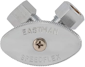 Eastman Multi-Turn Dual-Outlet 3-Way Stop Valve, 1/2 Inch PEX Eastman Multi-Turn Dual-Outlet 3-Way Stop Valve, 1/2 Inch PEX