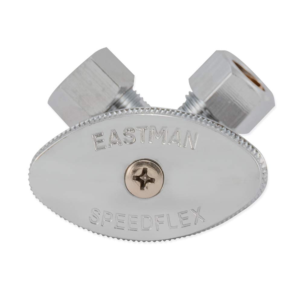 Eastman Multi-Turn Dual-Outlet 3-Way Stop Valve, 1/2 Inch PEX