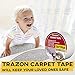 Trazon Carpet Tape Double Sided - Rug Tape Grippers for Hardwood Floors and Area Rugs - Carpet Binding Tape Strong Adhesive and Removable, Heavy Duty Stickers Tape, Residue Free (2 Inch / 30 Yards)