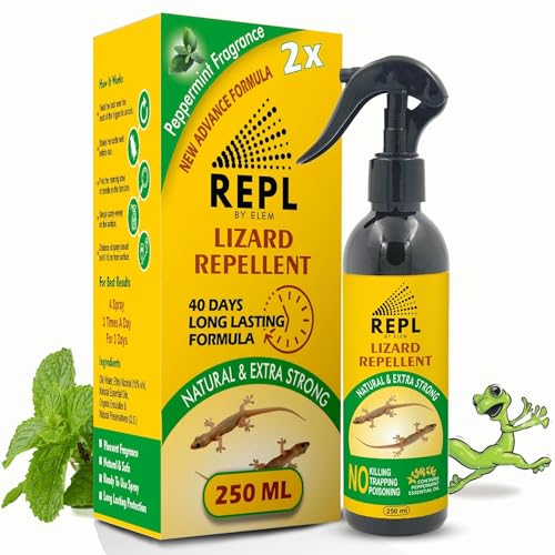 Image of Repl Lizard Repellent Spray (250ml) For Indoor & Outdoor | For 40 Days Lizard Protection | Not Lizard Killer Spray Or Lizard Trap | Made of Peppermint Oil | Safe Kids, Adults And Pets
