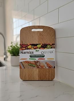 Wooden Chopping Board, Cutting Board, Serving Platter for Kitchen Vegetables, Fruits & Cheese | Natural Acacia Wood Cutting Board