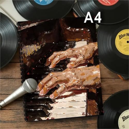 Cuaderno de música A4 con 50 hojas de pentagrama para composición y aprendizaje musical 6