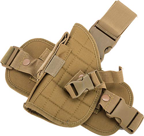 Evike Airsoft - Matrix Special Force Quick Draw Tactical Thigh Holster w/Drop Leg Panel (Color: Coyote Tan/Left)
