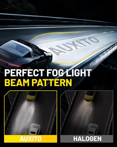 Image of AUXITO Upgraded H11 /H8 /H16 LED Fog Light Bulbs with CSP LED Chips 6500K White 700% Brighter Mini Size Plug and Play for Fog Lights or Daytime Running Lights DRL, Pack of 2