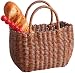 Produktbild exari Einkaufskorb / Kleiderbügelkorb / Shopper aus Rattan - Tragekorb leicht und stabil - Einkaufskorb Weidenkorb Autokorb Weidenkorb-L