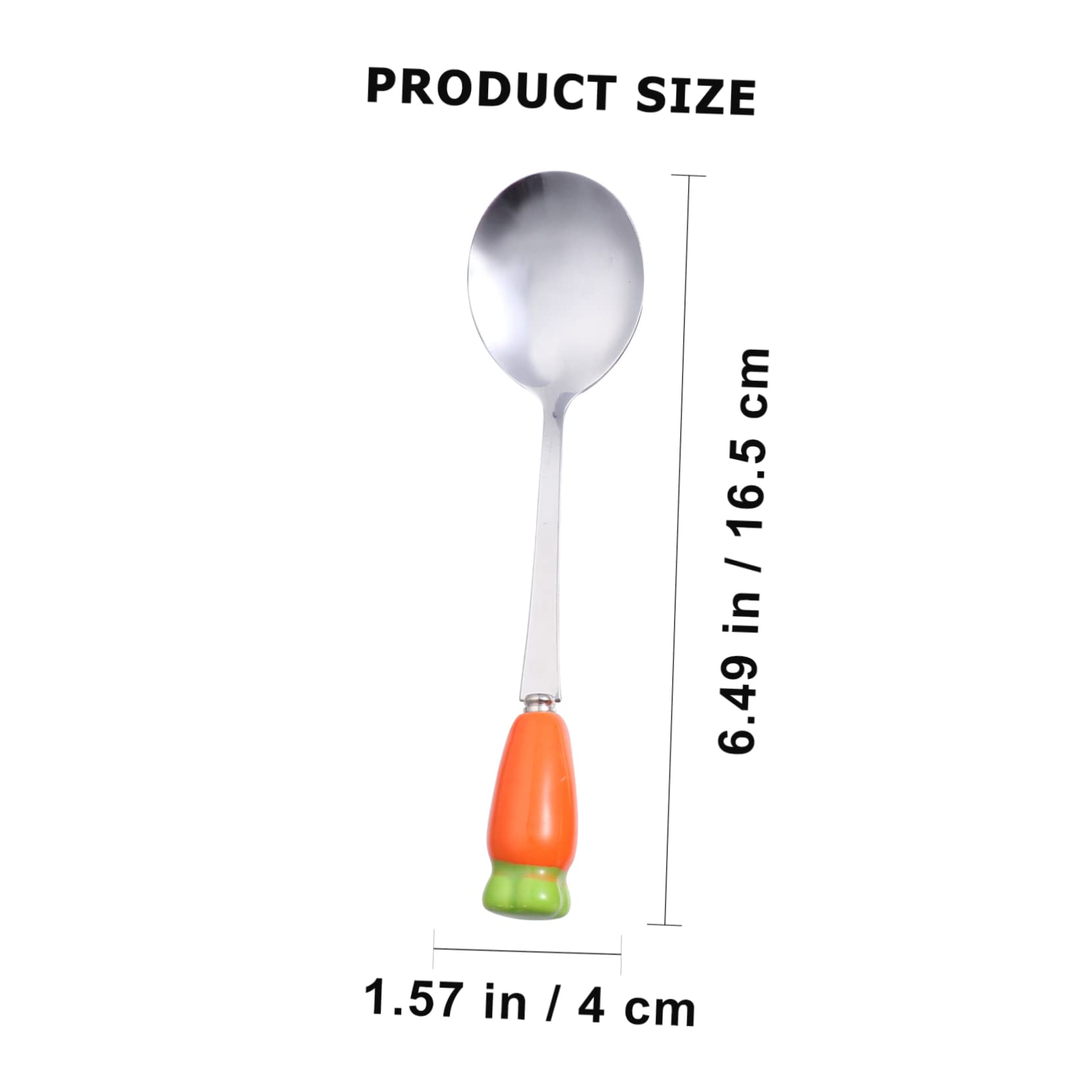 COLLBATH 5pcs Carrot Spoon Sugar Spoons Coffee Spoon Mixing Spoon Heart Soup Spoon Kitchen Spoon Restraunt Dinner Spoon Dessert Spoons Ice Tea Spoon Drink Spoon Spoons Stainless Steel