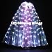 LIFTATAPA LED Isis Wings Glow Light Up Belly Dance Costumes with Stick, Performance Clothing Carnival Halloween, Large LED Belly Dance Wings Glow Light Up Belly(White)