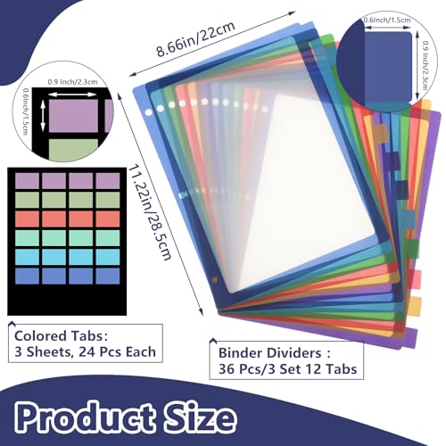 Intercalaires transparents format lettre pour organisation classeur de bureau - 2