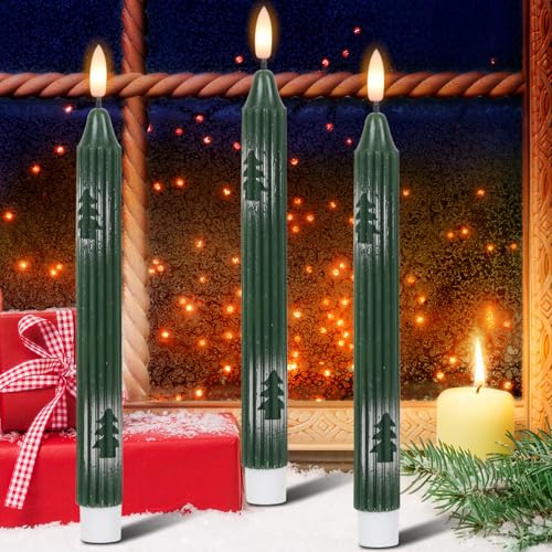 Image of Wondise Christmas Flameless Taper Candles with Remote and Timer