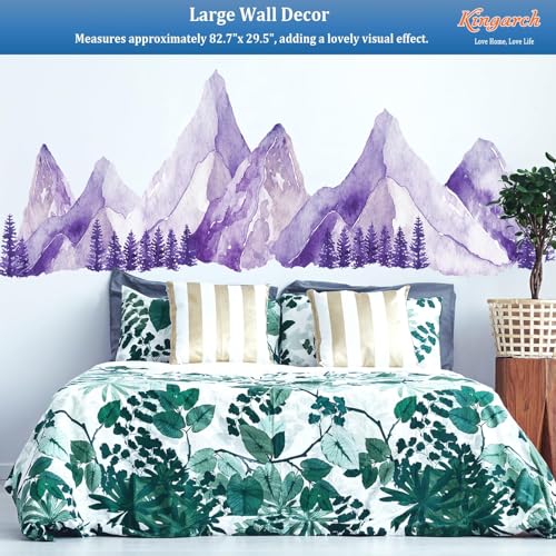 Vinilos Decorativos Montaña Acuarela Morada 3 Piezas miniatura 6