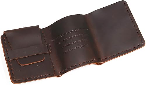 Miniatura 4 de ztellhim The Secret Life of Walter Mitty - Billetera de cuero genuino triple para hombre, billetera de cuero vintage hecha a mano para hombre, cuero