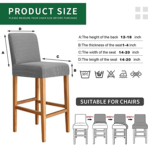 Gostady Bar Chair Stool Cover Stretch Chair Stool Slipcover Pub Chair Slipcover Removable Washable Jacquard Pub Counter Height Chairs Covers Set Of 4 For Kitchen Dining Room Cafe Barstool 31 #TOP5
