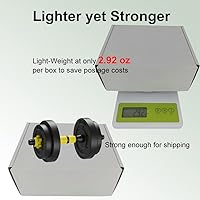 Vista 3 de Paquete de 50 cajas de envío de 7 x 6 x 3 pulgadas, sobres de cartón corrugado blanco para envíos por correo de pequeñas empresas (W763-50)