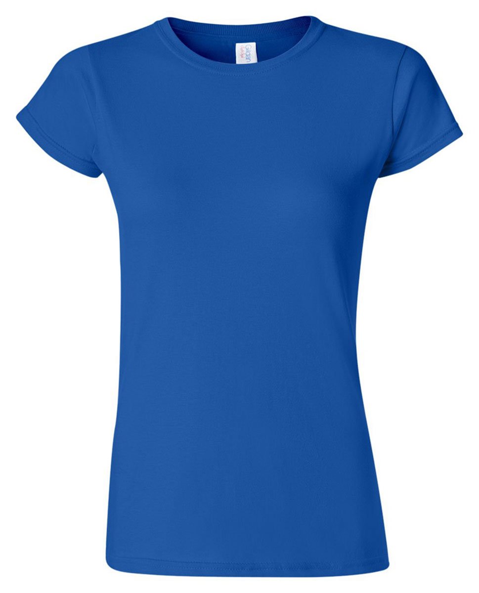 Gildan Women's Antique Sapphire Softstyle Ringspun T-Shirt, Xl, 100% Cotton, Euro Fit