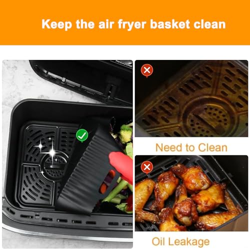 Silicone Liners for Ninja AF500UK, Large Silicone Air Fryer Liners for Ninja Foodi Flex Drawer Air Fryer AF500UK 10.4L, Ninja Af500uk Accessories, Air Fryer Accessories - Image 4