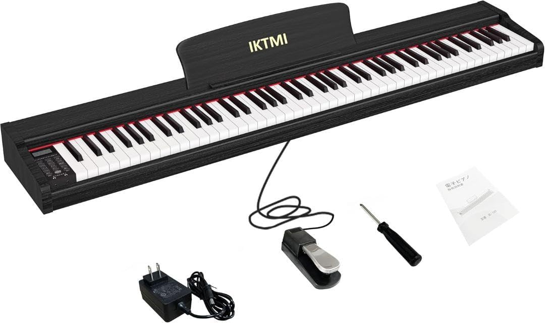 88鍵盤 ペダル. 木製 【ソステヌート】 電子 ピアノポータブルピアノ J 🏓