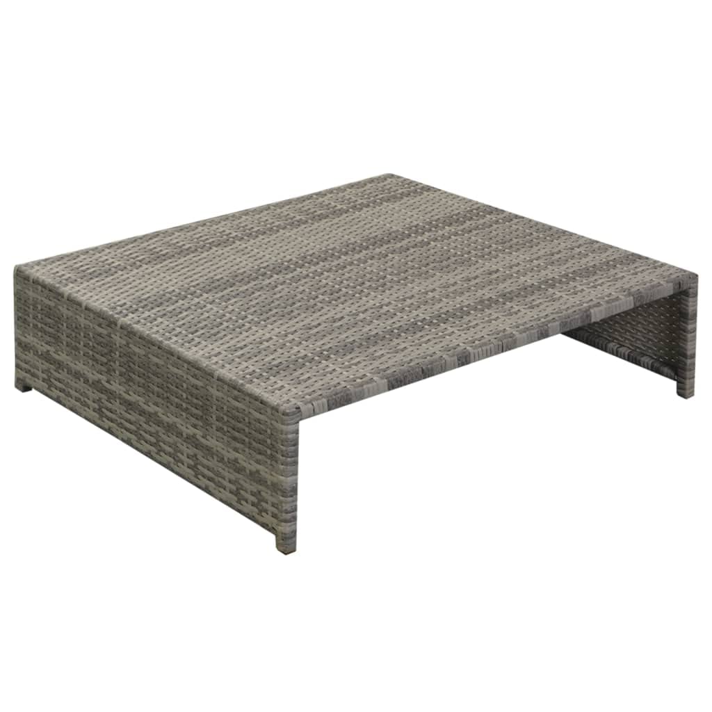 Juego de muebles de jardín modulares de 5 piezas, con respaldo ajustable, incluye cojines y cojines, color gris