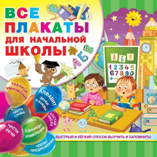 Russian Language Educational Poster - Russian Alphabet Poster - Learning Russian Grammar Basic Rules - Learn Russian Cyrillic Letters - Russian Azbuka 12+