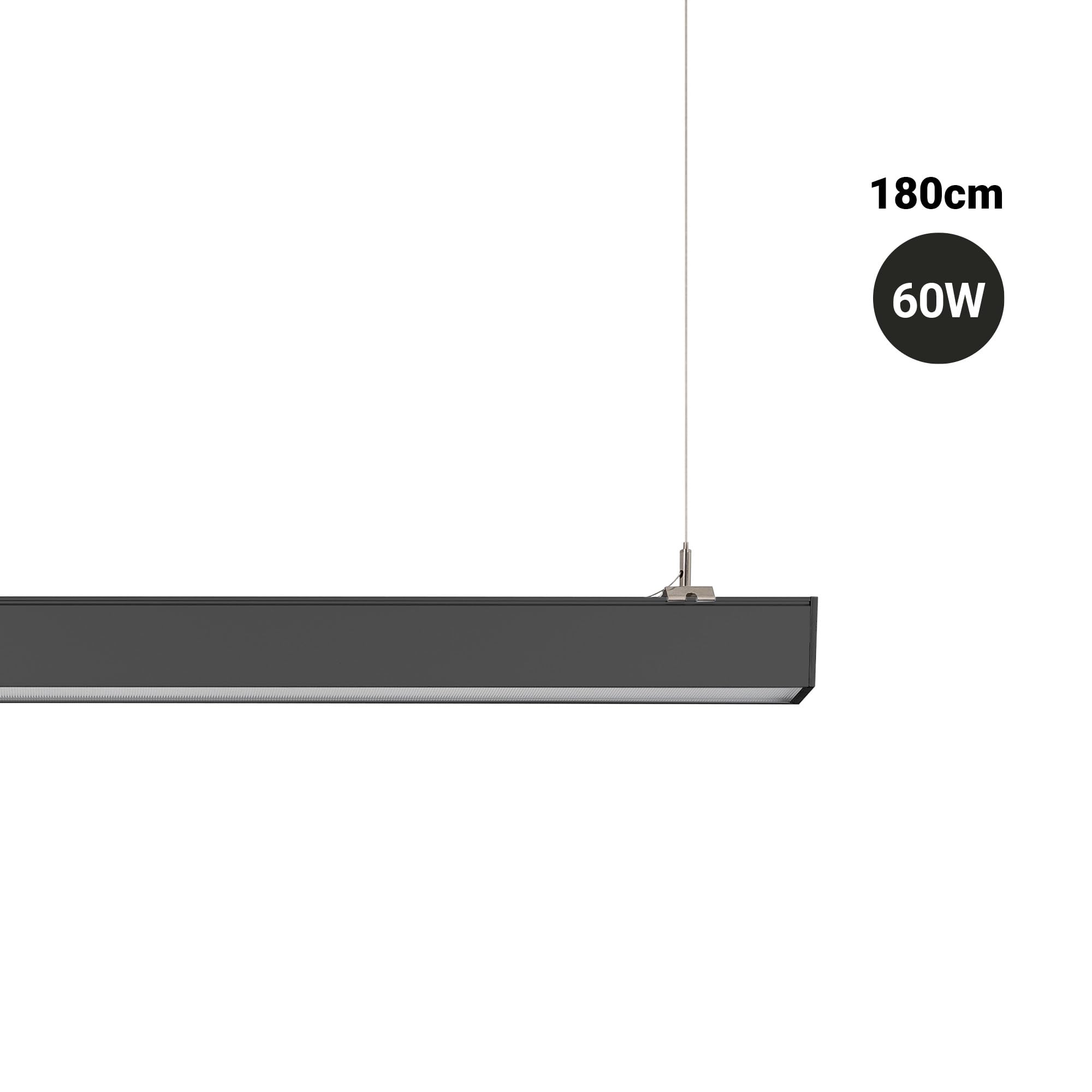 B·LED BARCELONA LED - Luminaria lineal LED CCT - 60W - Suspensión/superficie - Potencia ajustable - 180cm
