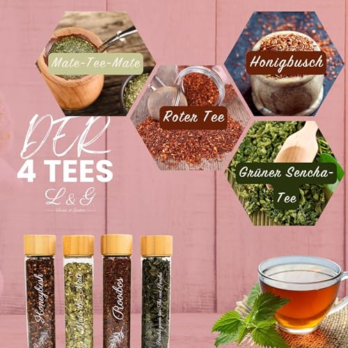 L&G® - Aufguss Tee Set, Kit Zubereitung und Verkostung - Geschenkideen - Originelles DIY Tee-Geschenkset - Weihnachten, Geburtstag - Made in France - Hochwertige Zutaten und Zubehör