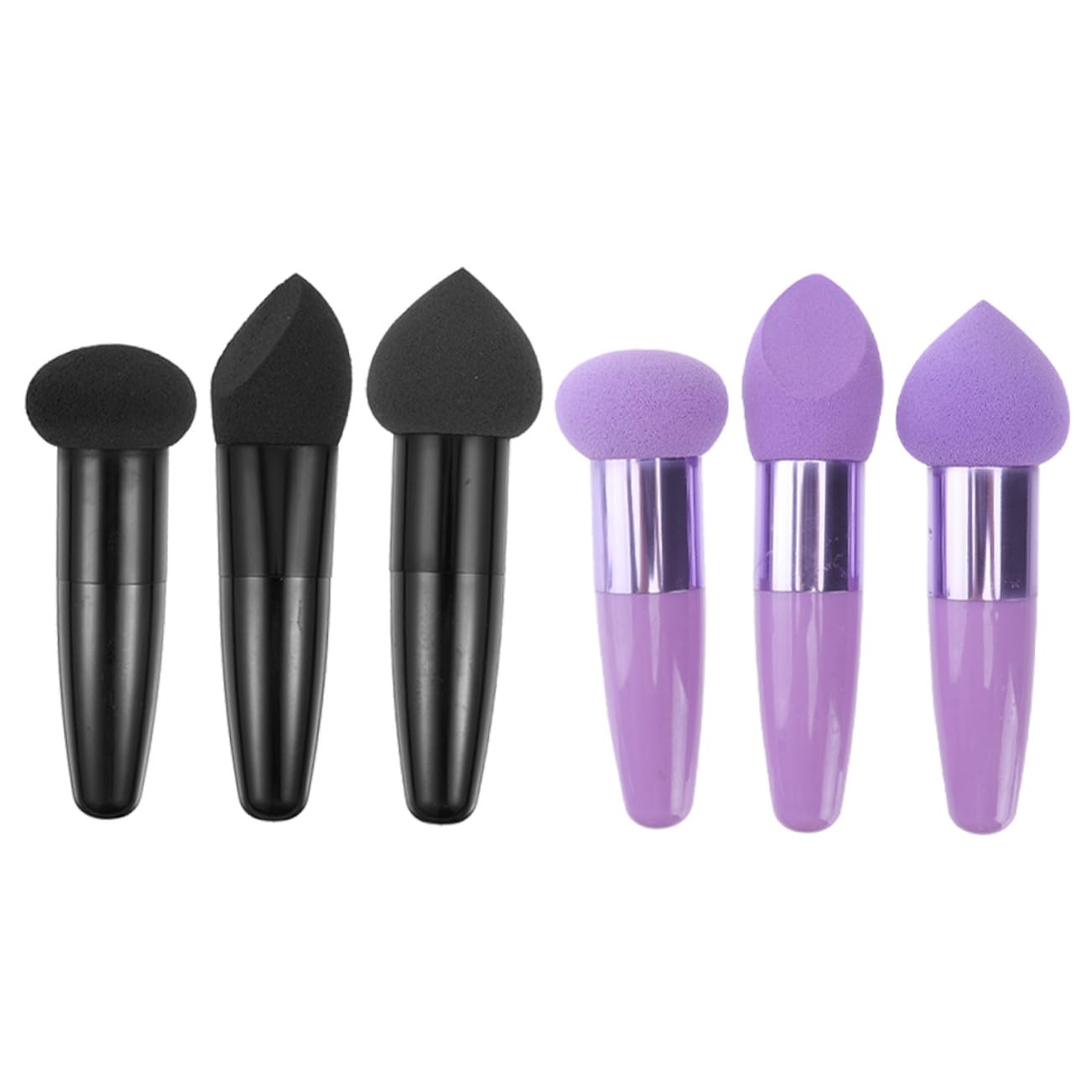 6stücke Make-up Schwamm Pinsel Stift Kosmetik Zubehör Für Foundation Creme Puder Concealer Tragbar Und Langlebig