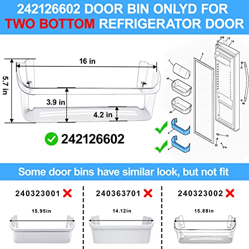 image for YEECHUN UPGRADED 242126602 Refrigerator Bottom Door Shelf Replacement 