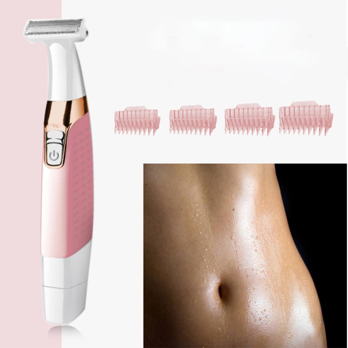 Depilador Eléctrico Rosa para Mujeres, Usb, Abs, Portátil