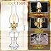 2 Pcs Chamber Oil Lamps for Indoor Use Vintage Kerosene Lamp Rustic Hurricane Kerosene Lantern with Adjustable Fire Wick Lighting Oil Lantern for Home Emergency Lighting, 13'' High(Clear)