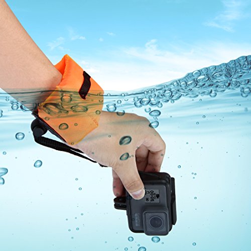 E-Outstanding Waterproof Camera Float Strap, Universal Floating Wristband,Hand Grip Lanyard For Underwater Gopro,Waterproof Camera, Keys,Sunglass,Etc (Orange) #TOP5