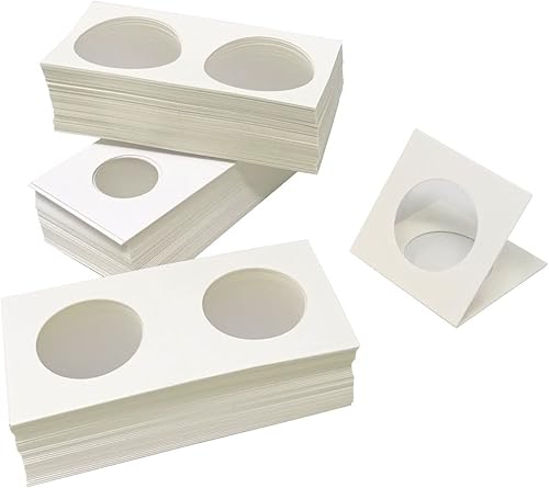 Honbay 150 soportes de cartón para monedas, monedas, soportes para monedas para colección de monedas, suministros de almacenamiento (3 tamaños, 2 x