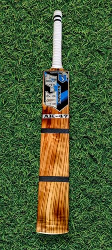 Image of AK-47 Burn Kashmir Willow Scoop Cricket Bat | 35 Inch Full Size SH | Hard Tennis Ball Cricket Bat for Adults | Premium Bat