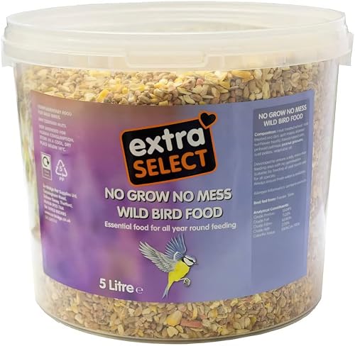 Extra Select No grow Wild Bird Food In Bucket 5 ltr (Pack of 1) packaging may vary